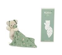 KALOO - Quadrato Morbidezza - Doudou Cagnolino Verde - Peluche per Neonato - Quadrato 18 x 18 cm Verde - Materiali Ecosostenibili - Scatola Regalo FSC - dalla Nascita, K226001