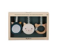 KALOO - Stimuli - 3 Accessori Multisensoriali Portatili - Giocattoli Gatti - Accessori per Neonato - Giocattoli Multisensoriali Abilità Fino-Motorie e Udito - dalla Nascita, K227003