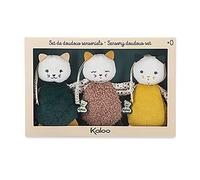KALOO - Stimuli - I Miei Gattini da Accarezzare - Set di 3 Doudou Multisensoriali per Neonati - Giocattolo Sensoriale Abilità Motorie e Manipolazione - 14 cm - dalla Nascita, K971600