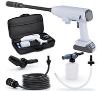 Kalopsia Idropulitrice a Batteria Portatile Professionale 21V: Pistola ad Alta Pressione 50Bar con Lancia Regolabile per Auto/Bici/Moto｜Senza Fili con Batteria Ricaricabile per Giardino/Terrazzo/Casa