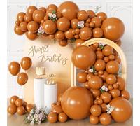 KALOR Palloncini arancioni bruciati, 135 pezzi, diverse dimensioni, 91 cm, 45 cm, 45 cm, 30 cm, 25 cm, palloncini in lattice opaco, kit per arco per feste di compleanno, laurea, baby shower