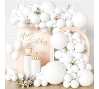 KALOR Palloncini bianchi 135 pezzi di diverse dimensioni 91,5 cm 45,7 45,7 cm 36 45 30 30 30 35 palloncini in lattice opaco arco kit ghirlanda per compleanno, laurea, baby