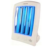 Kalorik GB1004B - Solarium per abbronzatura viso e décolleté 4 x 15 W, abbronzante viso con 2 occhiali da sole, lampada solare ad alta efficacia per un'abbronzatura rapida e di lunga durata, per