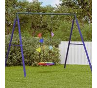 Kaloriko Altalena a nido blu in poliestere, 60 x 60 x 180 cm, resistente alle intemperie, per bambini e adulti, dispositivo di gioco per esterni, per giardino, terrazza, balcone, con sospensione