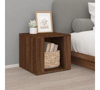 Kaloriko Comodino Rovere Marrone 41x40x36 cm in Legno Multistrato, Mobile da Notte con Ripiano e Cassetto per Camera da Letto, Soggiorno, Cameretta, Salvaspazio, Supporto Appoggio