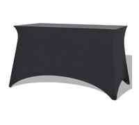 Kaloriko Copritavolo elasticizzato, 2 pezzi, antracite, 183 x 76 x 74 cm, elasticizzato, lavabile, antiscivolo, con protezione antigraffio, per banchetti, matrimoni e sala da pranzo