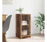 Kaloriko Credenza in Legno Vecchio 35 x 37 x 76 cm con Porte in Vetro Trasparente Mobile Contenitore in Legno Ingegnerizzato per Soggiorno Sala da Pranzo e Ingresso
