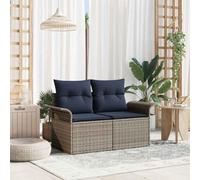 Kaloriko Divano da giardino modulare in polyrattan con cuscino 141 x 62 x 69 cm, resistente alle intemperie, ideale per terrazzo, patio e veranda, per relax e conversazioni all'aperto