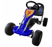 Kaloriko Gokart a pedale blu, per bambini da 3 a 5 anni, con ruota libera commutabile, catena schermata, asse oscillante stabile, 89 x 52 x 51 cm, antiribaltamento e ideale come regalo per ragazzi e