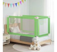 Kaloriko Griglia di protezione per lettino per bambini, verde, 160 x 25 cm, in tessuto con barriera pieghevole, regolabile in altezza, per lettino e letto dei genitori, traspirante e sicura contro le