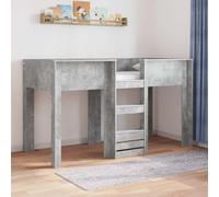 Kaloriko Letto a Castello per Bambini Grigio cemento 75 x 190 cm, struttura in legno ingegnerizzato resistente, con due livelli sovrapposti, ideale per ottimizzare lo spazio nelle camerette