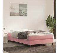 Kaloriko Materasso a molle insacchettate, supporto medio, 120 x 200 x 20 cm, in velluto rosa e bianco, traspirante, con schiuma fredda e anima a molle, ergonomico, per chi dorme sulla schiena e sulla