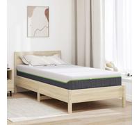 Kaloriko Materasso Bianco e Grigio 120x200 cm Tessuto Jacquard con Nucleo a Molle Insacchettate e Memory Foam Gel Traspirante Ergonomico per Camera da Letto Matrimoniale e Salva colonna vertebrale