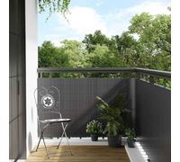 Kaloriko Paravento da Balcone Antracite 600x100 cm in Polyrattan, Resistente all'acqua e ai Raggi UV, Ideale come Schermatura Privacy, Divisorio Esterno, Protezione del Terreno e del Balcone