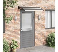 Kaloriko Pensilina per Porta Nero 120x75 cm in PC resistente agli agenti atmosferici protezione UV e calore per esterni residenziali e commerciali con staffe in ABS e barre in alluminio
