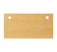 Kaloriko Piano da scrivania in bambù, 100 x 50 x 4 cm, ergonomico, salvaspazio, con 2 fori per cavi, per ufficio, casa, lavoro, versatile, per gaming, computer, postazione di lavoro