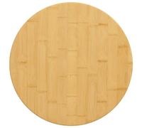 Kaloriko Piano da tavolo in bambù, diametro 50 x 1,5 cm, rotondo, robusto e facile da pulire, ideale come piano di lavoro, tavolino da caffè o tavolo da pranzo, versatile per cucina, ufficio e