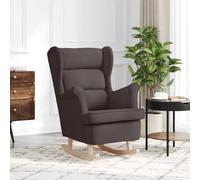 Kaloriko Poltrona a dondolo in tessuto, 74 x 90 x 102 cm, con imbottitura e braccioli, resistente poltrona lounge per soggiorno, ufficio, lettura e relax vicino al caminetto