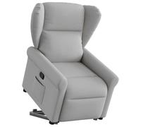 Kaloriko Poltrona relax con supporto per alzarsi, rivestimento in tessuto, ergonomica, regolabile, con poggiapiedi, schienale e braccioli, struttura stabile in legno e metallo, per soggiorno, ufficio
