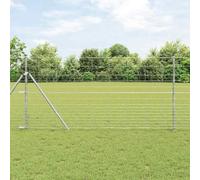Kaloriko Recinzione da campo in acciaio zincato Argento 50x1,2 m con pannelli modulabili per delimitazioni di giardini, terrazzi o cortili, ideale per esterni