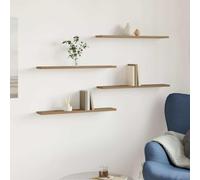 Kaloriko Scaffali in legno di quercia Artisan, 60 x 10 x 1,5 cm, 4 pezzi, sistema di scaffali versatili per mensole da parete, scaffali, librerie, scaffali per magazzini, ideali per soggiorno, ufficio