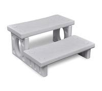 Kaloriko Scala per vasca idromassaggio, in plastica, bianca, 70 x 65 x 34 cm, con superficie antiscivolo, reversibile, gradini per piscine rotonde e rettangolari, spa, jacuzzi, vasca idromassaggio