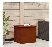 Kaloriko Scatola portaoggetti per esterni, in acciaio inossidabile, 55 x 50,5 x 50 cm, con coperchio a gas, robusto organizer per terrazza, giardino, salvaspazio e resistente alle intemperie