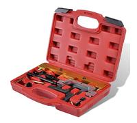 Kaloriko Set di strumenti di bloccaggio albero a camme in acciaio per BMW N42 N46, codice motore con valigetta, set di attrezzi manuali per riparazione, manutenzione, montaggio in officina, garage