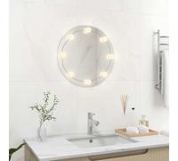 Kaloriko Specchio da parete con illuminazione a LED, rotondo, senza cornice, in vetro e plastica, diametro 40 cm, porta USB, temperatura di colore dimmerabile 3000-6000 K, per soggiorno, camera da