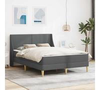 Kaloriko Struttura letto con materasso e testiera in poliestere robusto con molle insacchettate, rete a doghe e pratico vano portaoggetti, 120 x 190 cm, per camera da letto, letto matrimoniale