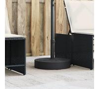 Kaloriko Supporto per ombrellone da 25 kg, con motivo in rattan, plastica PE resistente alle intemperie e cemento, palo rotondo Ø 38/48 mm, base stabile per esterni, per giardino, terrazza, balcone