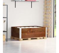 Kaloriko Telaio per pallet, in legno di pino massiccio, marrone, 120 x 80 cm, 2 pezzi, pieghevole, design stabile, per stoccaggio, impilamento, trasporto e uso versatile nell'industria e nelle
