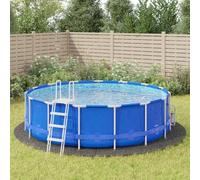Kaloriko Telo di copertura per piscina in poliestere geotessile, Ø 500 cm, 4 pezzi, resistente come base per piscina, pellicola protettiva per piscina, protezione del pavimento per prolungare la