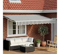 Kaloriko Tenda da sole elettrica estensibile, 3,5 x 2,5 m, con tessuto resistente alle intemperie e telaio stabile, per balcone, terrazza, giardino, come protezione solare e ombra