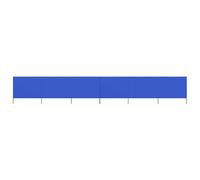 Kaloriko Tessuto antivento, 6 pezzi, blu azzurro, 800 x 120 cm, con pali in legno, per giardino, balcone, terrazza, esterni, resistente alle intemperie e impermeabile, come protezione dagli sguardi