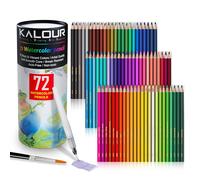 KALOUR Matite acquerellabili, 72 colori, sfumabili a umido o a secco, ideali per libri da colorare e arte (72)