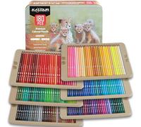 KALOUR PDAS Set di 180 matite colorate per adulti e artisti, con nucleo morbido ricco di pigmenti, 15 matite metalliche, 6 matite al neon, ideali per colorare, disegnare, sfumare, sfumare, colori