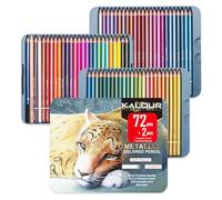 KALOUR - Set di 72 Matite Colorate Metalliche, Nucleo Morbido con Colori Vivi, Ideali per Disegno, Miscelazione, Schizzo, Ombreggiatura e Colorazione per Adulti, Artisti e Principianti