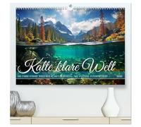 Kalte klare Welt (hochwertiger Premium Wandkalender 2026 DIN A2 quer), Kunstdruck in Hochglanz: Oben Berge unten Fische - die frische Klarheit der kalten Gewässer