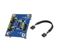 Kalttoy 1 A 2 USB 2.0 9Pin Adattatore Convertitore Doppio Canale Stabilità Per Fan Colore Schede WiFi PC Espansione Hardware Adattatore di espansione PC