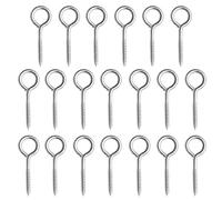Kalttoy 20PCS M3/M4/M5 Acciaio Inox Vite Occhio Ganci Metallo Tazza Ganci Filettati Set Gancio