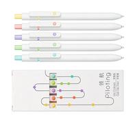 Kalttoy 5 penne gel retrattili con punta da 0,5 mm, ad asciugatura rapida, scrittura fluida, per studenti e adulti, penna gel per annotare il diario