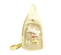 Kalttoy Anime Display Itabag Borsa a Tracolla Tracolla Casual Convertibile Imbracature Moda Itabag Zaino Convertibile Crossbody Borsa Zaino, Giallo, One Size