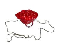 Kalttoy Borsa da sera alla moda con rosa Chairn Stral piccola borsa a tracolla borsa a tracolla perfetta per eventi nuziali e balli di fine anno, Tutto rosso., One Size