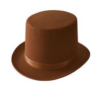 Kalttoy Cappello Derby per bambini Adulto Alla Moda Flat Top Cappello Alto Cappello Per Cosplay Cappelli Per Uomini Per Le Donne Per Gli Uomini Steampunk Per Le Donne Di Halloween