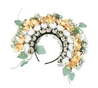 Kalttoy Cerchietto per capelli alla moda con fiori su entrambi i lati, accessorio unico per riunioni formali