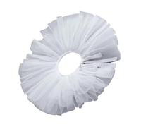 Kalttoy Collare increspato decorativo ruff per costume medievale ideale per rievocazioni e incontri di festival Dressingup Mesh, bianco, Taglia unica