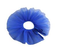 Kalttoy Collare increspato decorativo ruff per costume medievale ideale per rievocazioni e incontri di festival Dressingup Mesh, Blu, Taglia unica