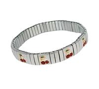 Kalttoy Design alla moda con ciliegie e fragole, regolabile, artigianato italiano, comodo gioiello per donne e ragazze con ciondolo a forma di frutta, Misura unica, come descritto