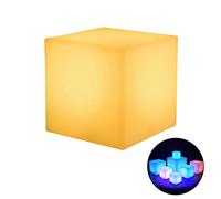 Kalttoy Glowing Cube Sgabello Quadrato LED Light Cube Per Sedia Impermeabile Ricaricabile Illuminazione Sgabello Seduto Attrezzature di Illuminazione Multiuso Per La Decorazione Domestica Luce